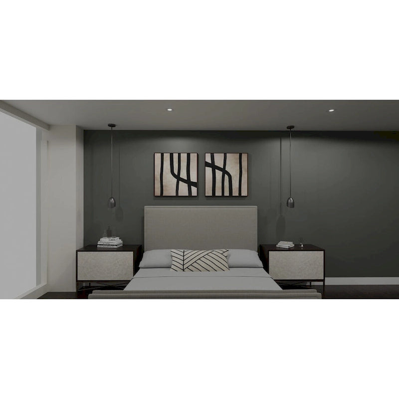 Suspension Haynes 1 lumière, mini-suspension chromée noire