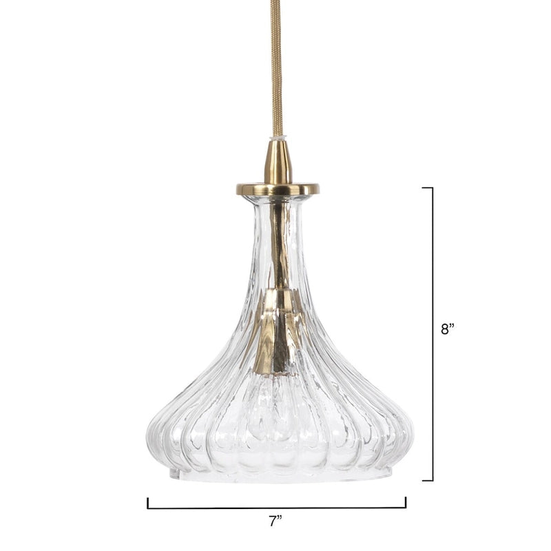 Suspension en verre soufflé Isabella Carafe 1 lumière de Jamie Young