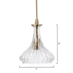 Suspension en verre soufflé Isabella Carafe 1 lumière de Jamie Young