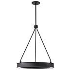 Suspension LED Longford 20 pouces, lentille en acrylique noir texturé - Noir texturé