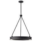 Suspension LED Longford 20 pouces, lentille en acrylique noir texturé - Noir texturé