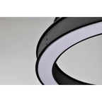 Suspension LED Longford 20 pouces, lentille en acrylique noir texturé - Noir texturé