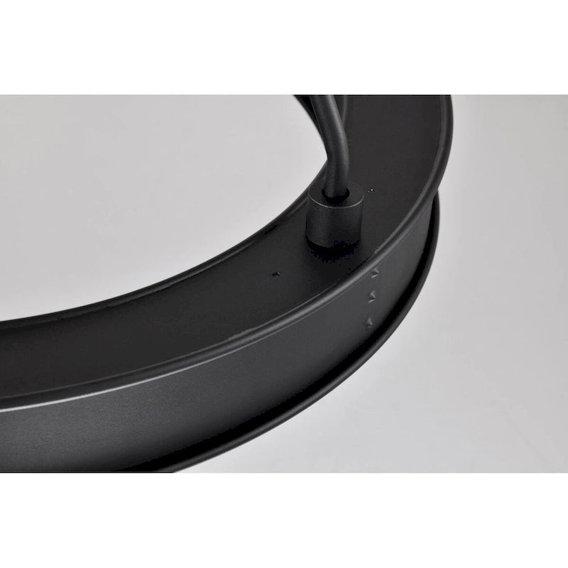 Suspension LED Longford 20 pouces, lentille en acrylique noir texturé - Noir texturé