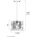 Lampe suspendue LED miniature en acier bronze de la collection Inca