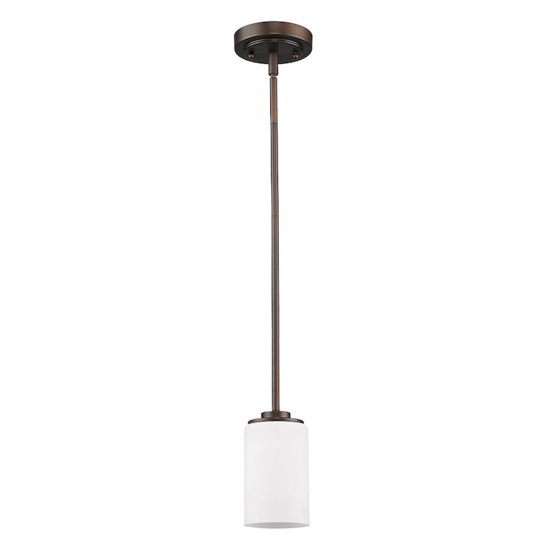 Acclaim Lighting Addison Indoor 1-Light Mini Pendant With Glass Shade In Oil Rubbed Bronze