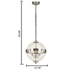 Suspension Eglo Cecilia chromée avec verre transparent