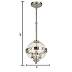 Suspension Eglo Cecilia chromée avec verre transparent