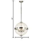 Suspension Eglo Cecilia chromée avec verre transparent