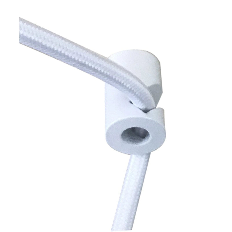 Suspension à brancher 2 lumières, 16 W, bleu ardoise texturé, avec diffuseur et cordon blanc.