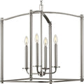 Winslett Collection Brushed Nickel Four-Light Foyer - 11.800  x 22.850  x 12.600 