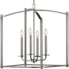 Winslett Collection Brushed Nickel Four-Light Foyer - 11.800  x 22.850  x 12.600 
