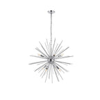 Suspension Timber 8 lumières chromée