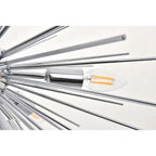 Suspension Timber 8 lumières chromée