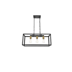 Suspension Resolute 3 lumières noire