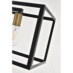 Suspension Resolute 3 lumières noire