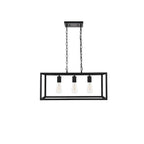 Suspension Resolute 3 lumières noire