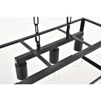 Suspension Resolute 3 lumières noire