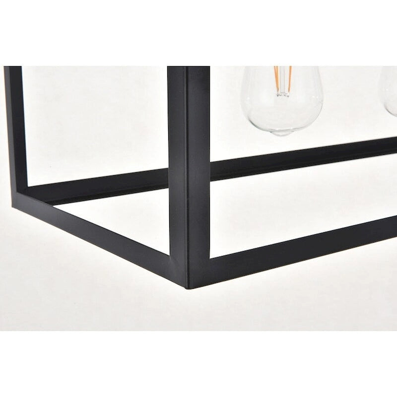 Suspension Resolute 3 lumières noire