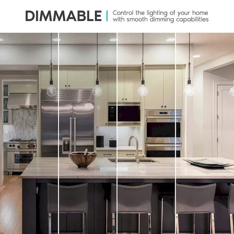 Ampoules LED globe Luxrite Vintage G25 équivalent 60 W, 550 lumens, dimmables, verre transparent, culot standard E26 (paquet de 4)