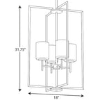 Suspension à quatre lumières pour hall d'entrée de la collection Replay de Progress Lighting - Non disponible