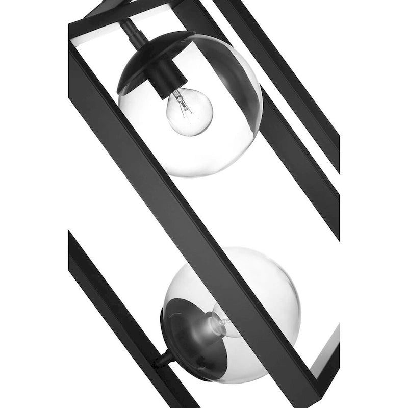 Suspension Atwell Collection noire à deux lumières - 23,620 x 16,340 x 16,340