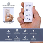 Ventilateur de plafond intelligent d'intérieur moderne 52 Prominence Home Enoki IO, noir mat