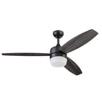 Ventilateur de plafond intelligent d'intérieur moderne 52 Prominence Home Enoki IO, noir mat