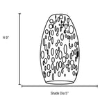 Suspension Access Lighting en acier champagne avec cordon LED et abat-jour en pierre blanche