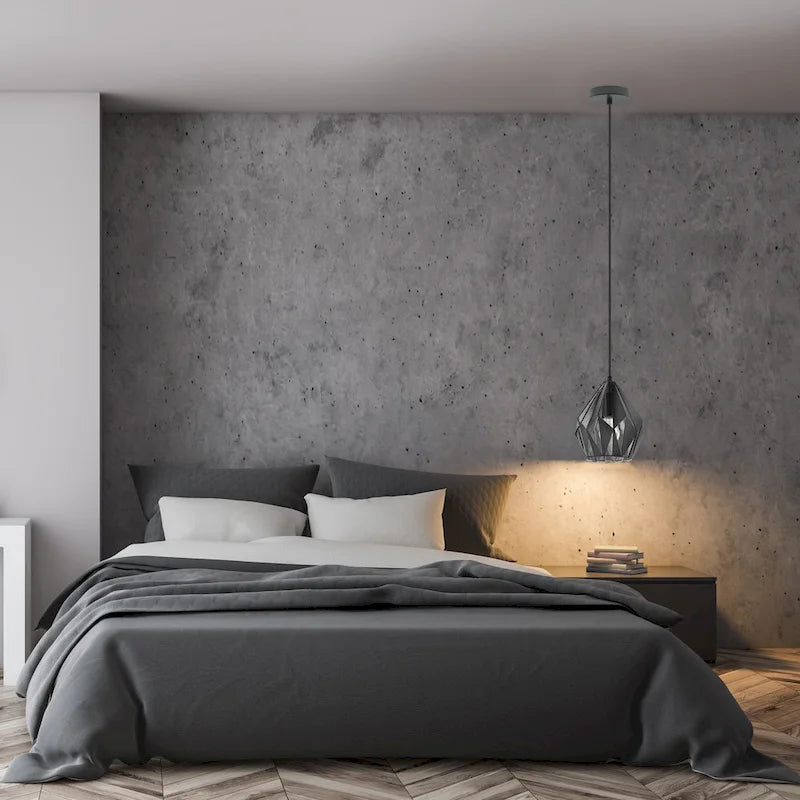 Suspension géométrique Eglo Carlton 3 noire et argentée à 1 lumière