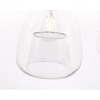 Suspension Elise 36 pouces à 3 lumières transparentes - Noire