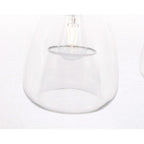 Suspension Elise 36 pouces à 3 lumières transparentes - Noire