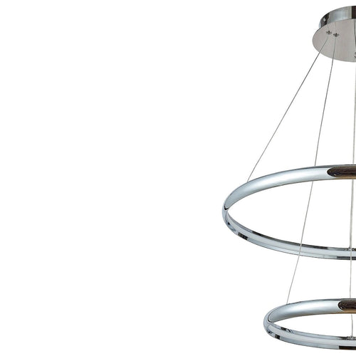 Suspension à 2 LED en chrome poli - Chrome poli