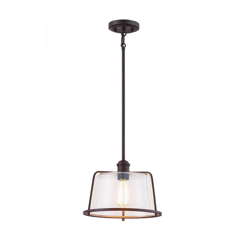 Revere 16  1-Light Pendant with Seeded Glass Shade