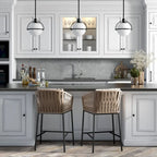 Pendentif Cieonna en bronze noirci et verre opalin blanc - Bronze noirci/Verre opalin