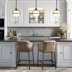 Pendentif Cieonna en bronze noirci et verre opalin blanc - Bronze noirci/Verre opalin