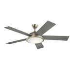 Kichler Verdi 56 Inch LED Ceiling Fan Brushed Nickel with Silver and Driftwood Blades