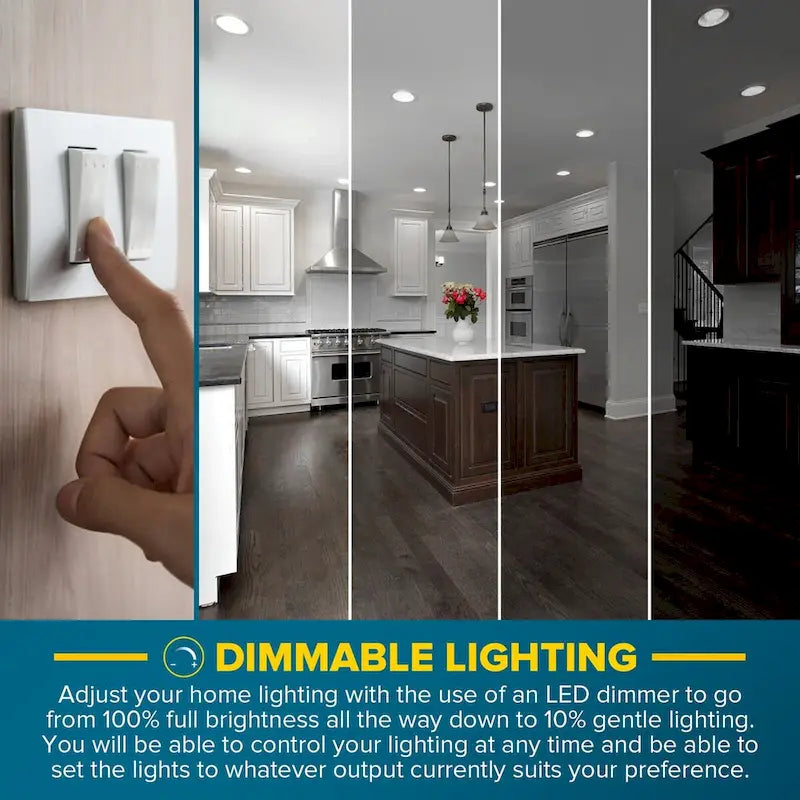 Lot de 12 ampoules LED BR40 Sunperian à intensité variable, pour luminaires fermés, résistantes à l'humidité, certifiées UL, culot E26.