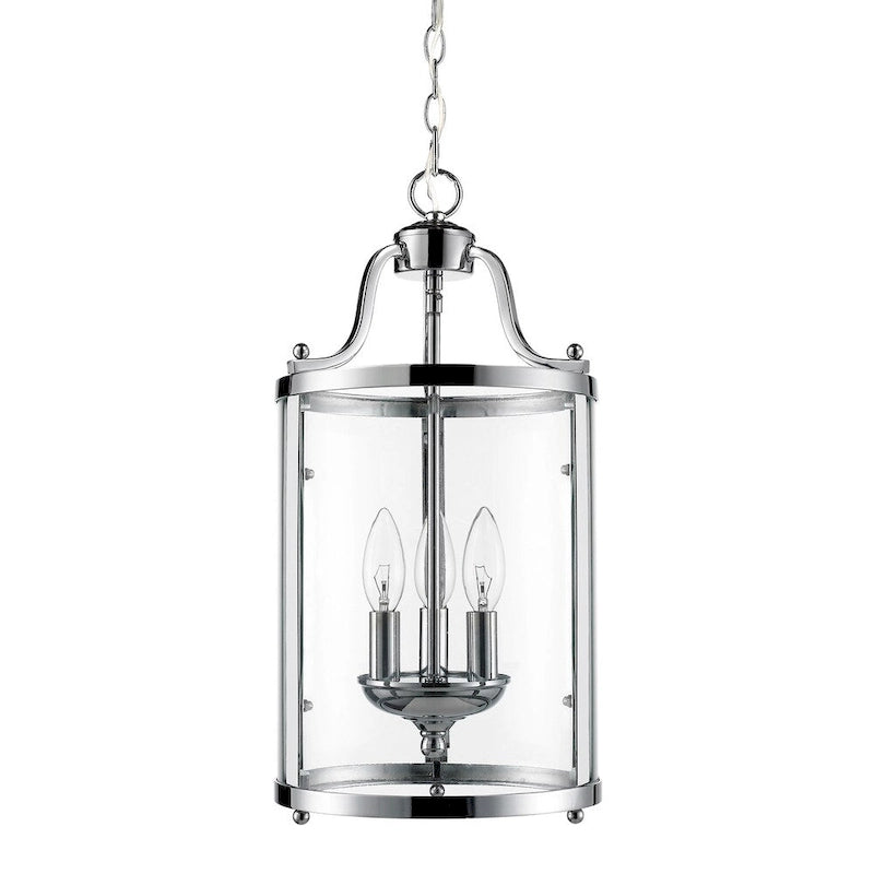 Golden Lighting's Payton Chrome Steel and Glass 3-light Pendant