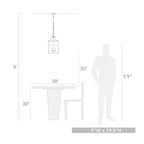 Suspension Payton à 3 lumières en acier chromé et verre de Golden Lighting