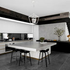 Suspension Renzo 12 po à 4 lumières, style ferme, blanche, avec abat-jour en métal ajouré - Non disponible