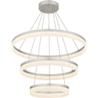 Suspension Cohen à DEL intégrée en nickel brossé