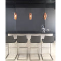 AFX Mila 1-light Black Pendant, Copper Glass Shade