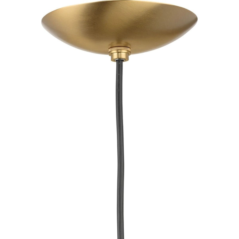 Suspension Atwell Collection en bronze brossé et globe en verre opale, petit modèle - 20,3 cm x 20,3 cm x 21,6 cm