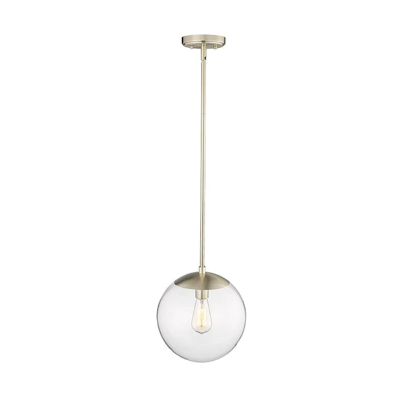 Suspension Avell 1 lumière de Millennium Lighting avec abat-jour en verre transparent