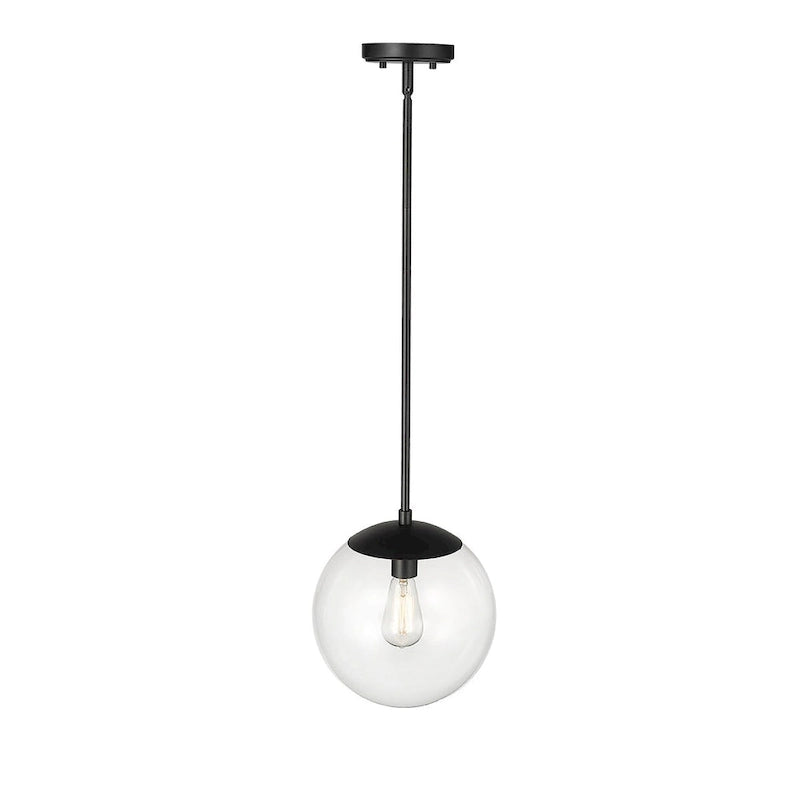 Suspension Avell 1 lumière de Millennium Lighting avec abat-jour en verre transparent