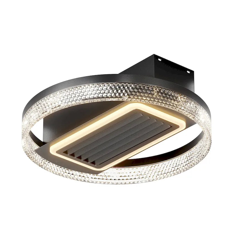 Ventilateur de plafond moderne sans pales de 50 cm (20 pouces) avec télécommande, moteur amovible et lavable, réversible