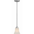 Volume Lighting Tes 1-Light Chrome Mini Pendant Frosted Glass Bell
