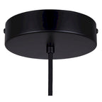Suspension contemporaine KELVIN 1 lumière LED intégrée, noir mat et or, avec abat-jour en verre noir