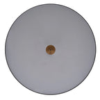 Suspension contemporaine KELVIN 1 lumière LED intégrée, noir mat et or, avec abat-jour en verre noir