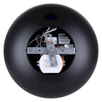 Suspension contemporaine KELVIN 1 lumière LED intégrée, noir mat et or, avec abat-jour en verre noir